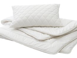 Duvet und Kissen mit Schafschurwolle