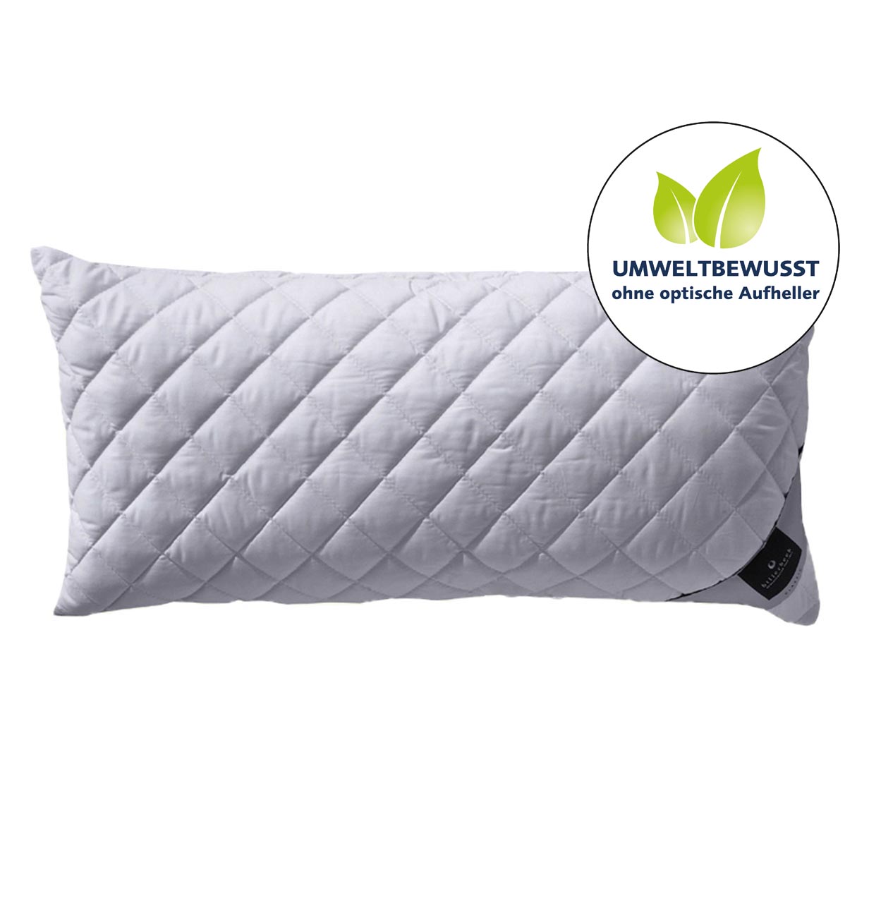 billerbeck pillowcase for neck support pillow Adele quilted 40x80 cm in white without optical brightener