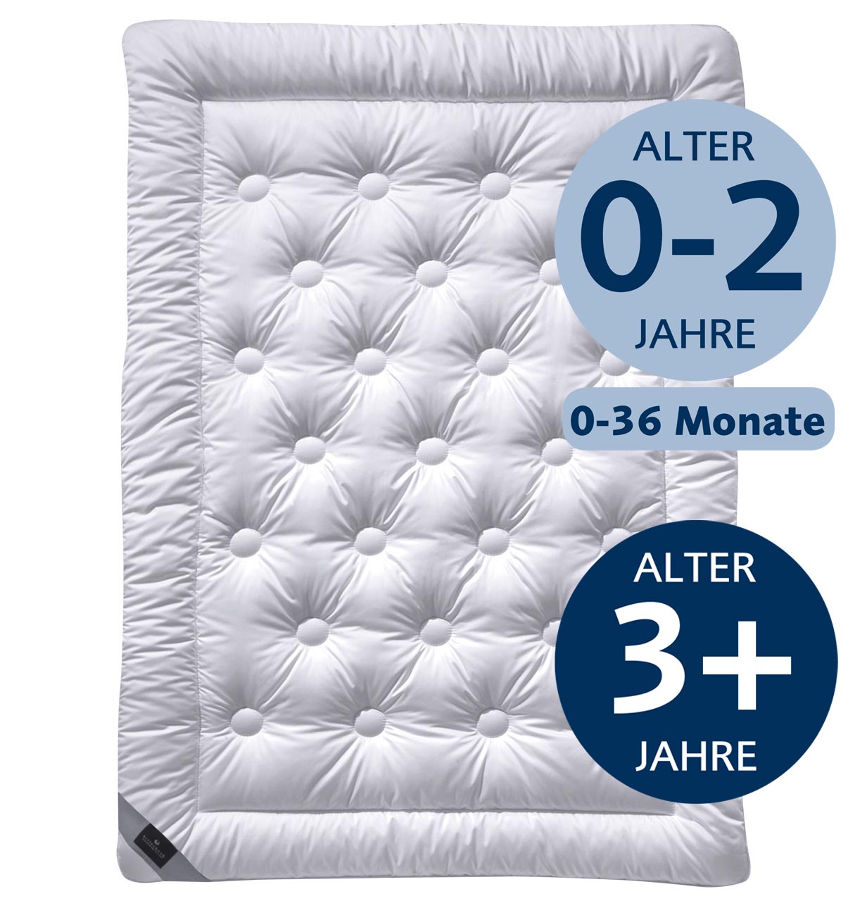 billerbeck Kinderdecke Faser Washplus 95 in Größe 80x80 cm, Wärmelevel sommerleicht, 0 bis 2 Jahre, ab 3 Jahre