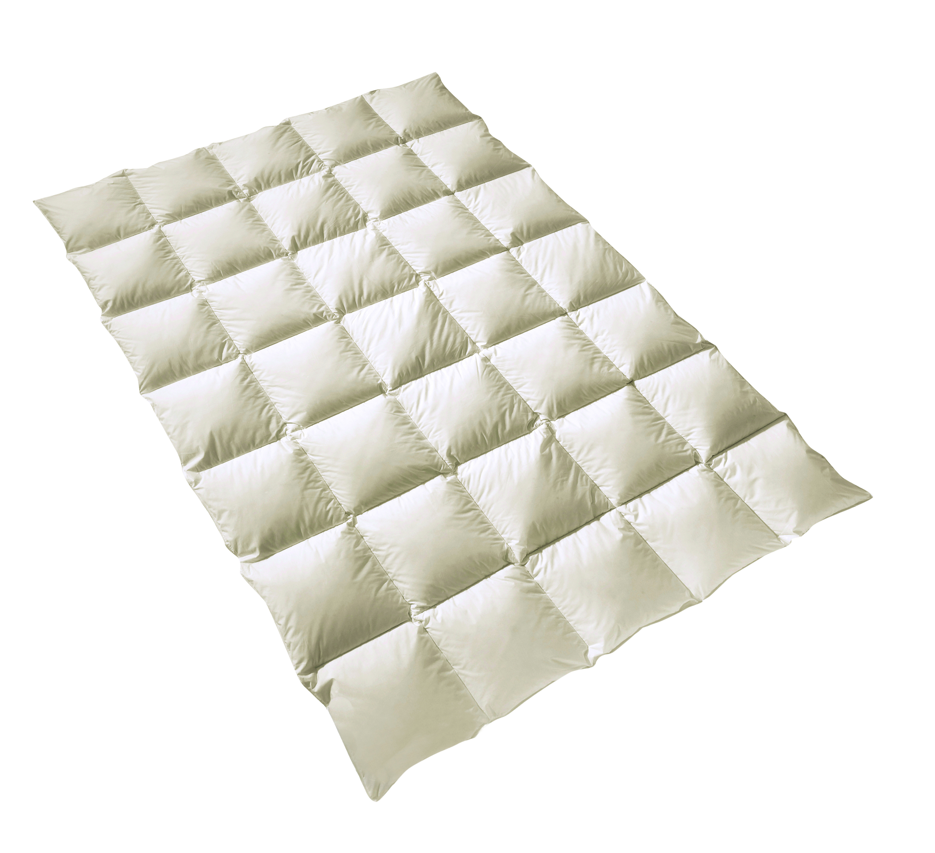 Down duvet AUGUSTE - Organic billerbeck Organic down duvet Auguste in size 140 x 200 cm, warmth level medium, quilted duvet in beige - horizontal view