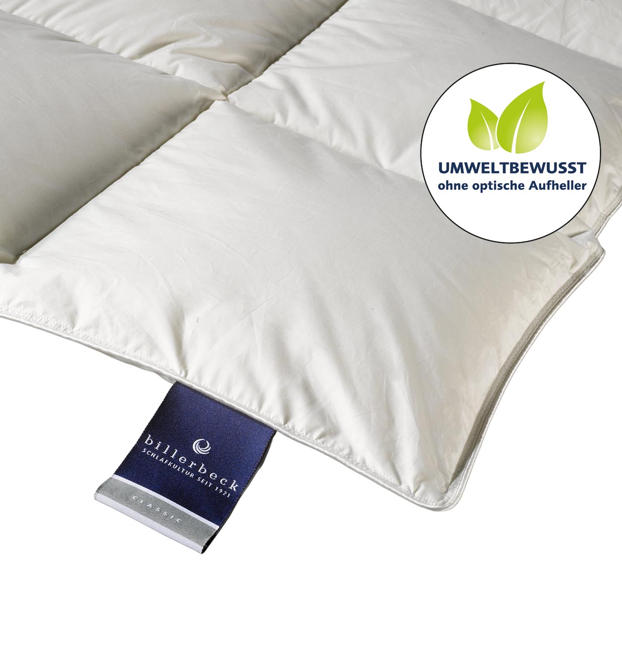 Detailansicht Glanzbiese, billerbeck Bettdecke Daunendecke Nena Wärmestufe mittel 