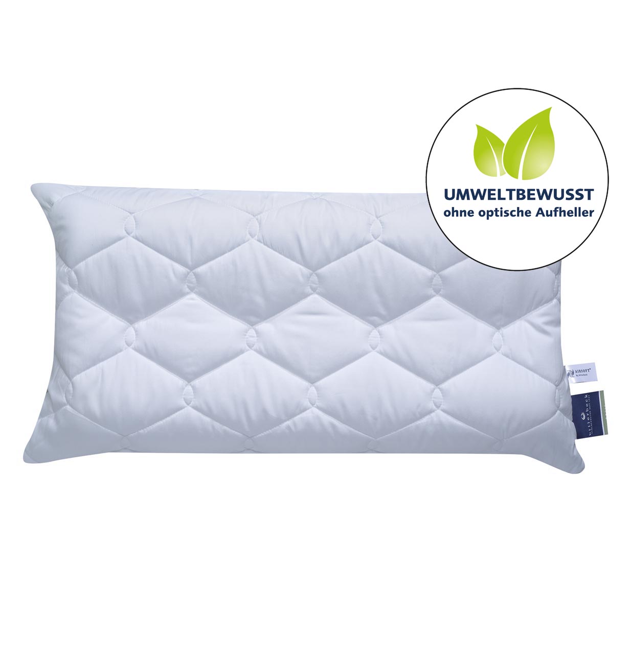 billerbeck neck support pillow Novoflex with pillowcase, quilted, in size 40x80 cm, without optical brightener