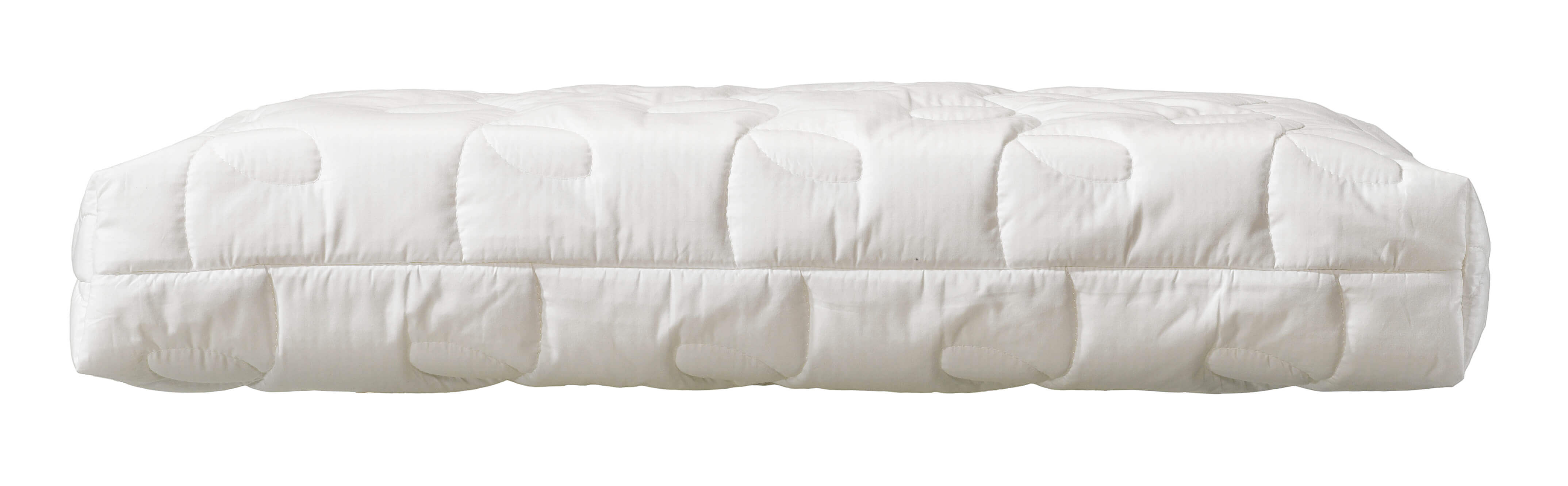 Side view of the long side of the Belair neck support pillow