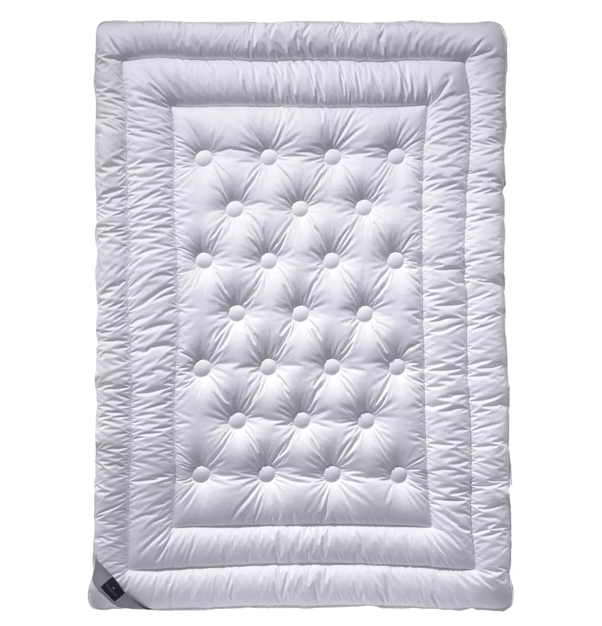 billerbeck Naturdecke aus Schafschurwolle Meisterklasse, in der Größe 135x200 cm, weiß, gesteppt
