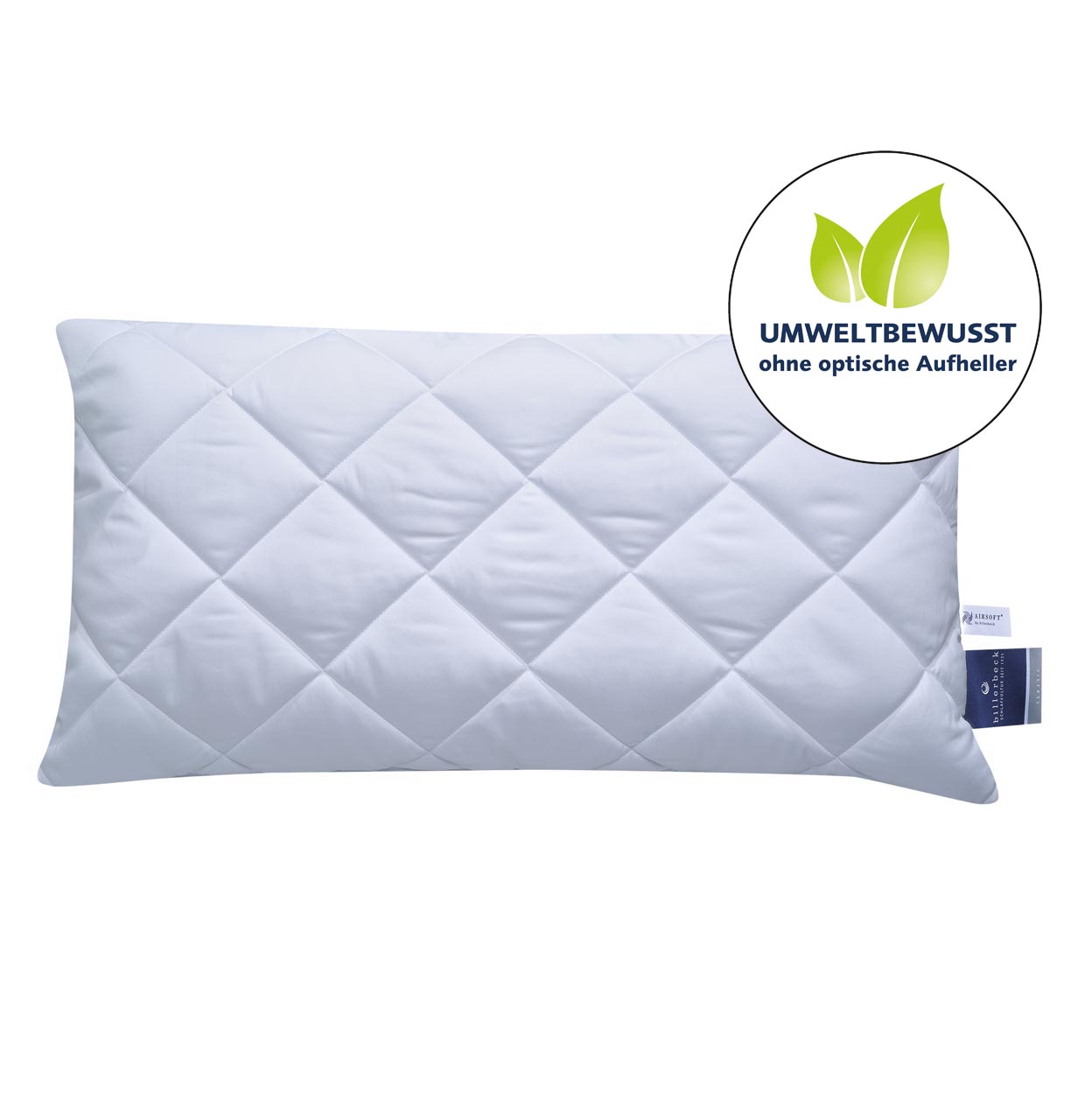 billerbeck neck support pillow Variolux with pillowcase, quilted, in size 40x80 cm, without optical brightener