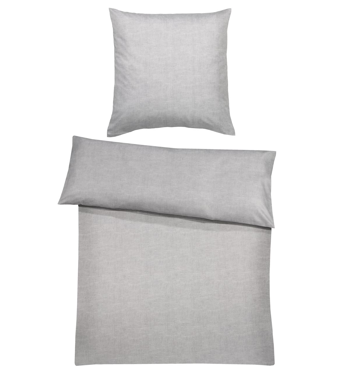 billerbeck bed linen Hermine in color Silver, pillow and duvet