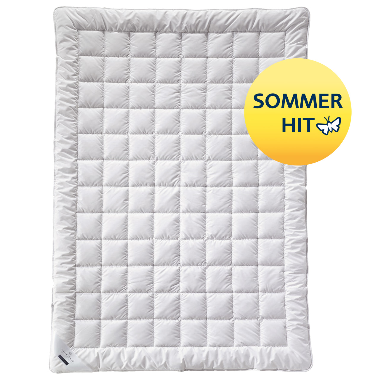 billerbeck Sommerdecke Summer Silk in Größe 135x200 cm, Summerhit Label, gesteppte Decke in Weiß