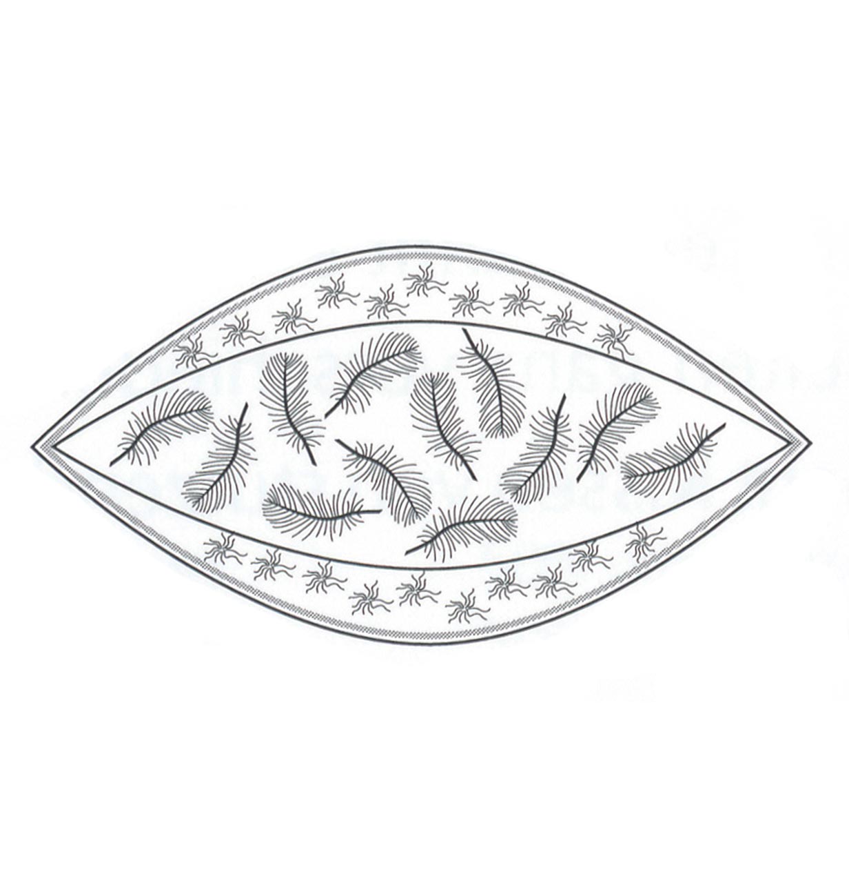 Illustration of the 3-chamber structure of the down pillow with feather and down filling