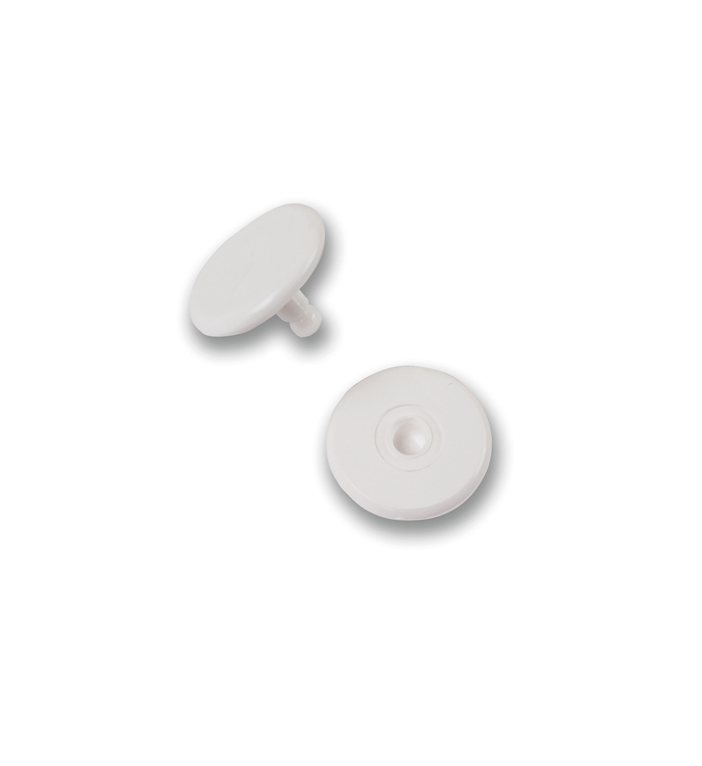 Fibre duvet BALLADE® Single replacement button for billerbeck 4 seasons comforters, press stud, two-piece, front and back, in white