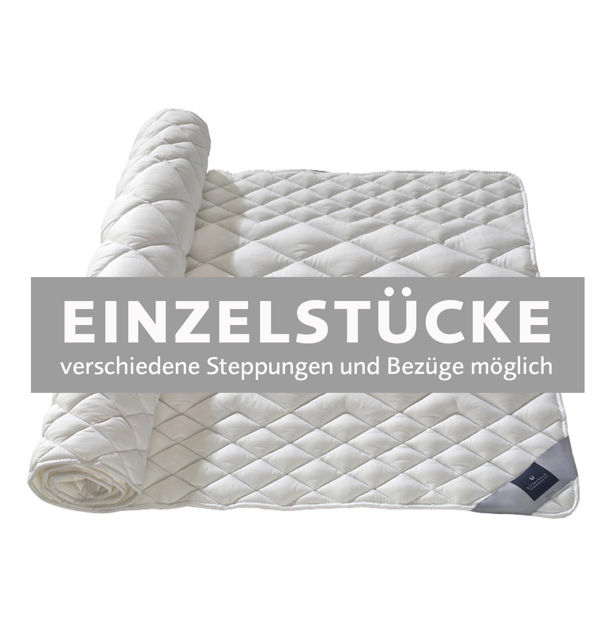 HL Mattress topper SSW billerbeck rolled up topper HL mattress topper with sheep's wool filling, single pieces