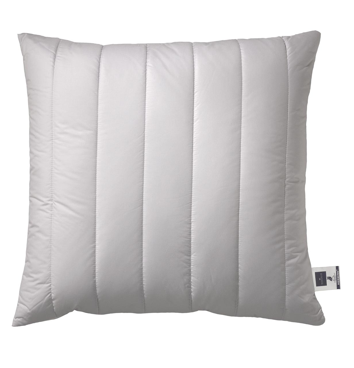 Fibre pillow HERMINE® quilted billerbeck fiber pillow Hermine in size 80x80 cm, quilted pillow, color silver