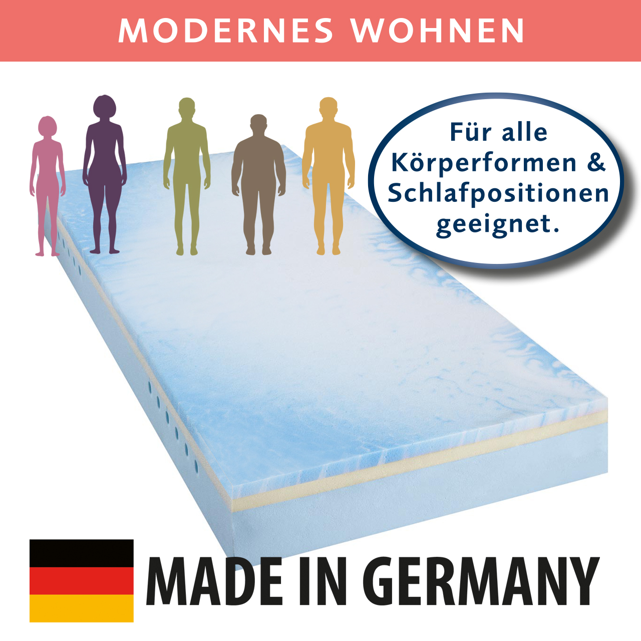 Memory foam mattress HERMINE® 