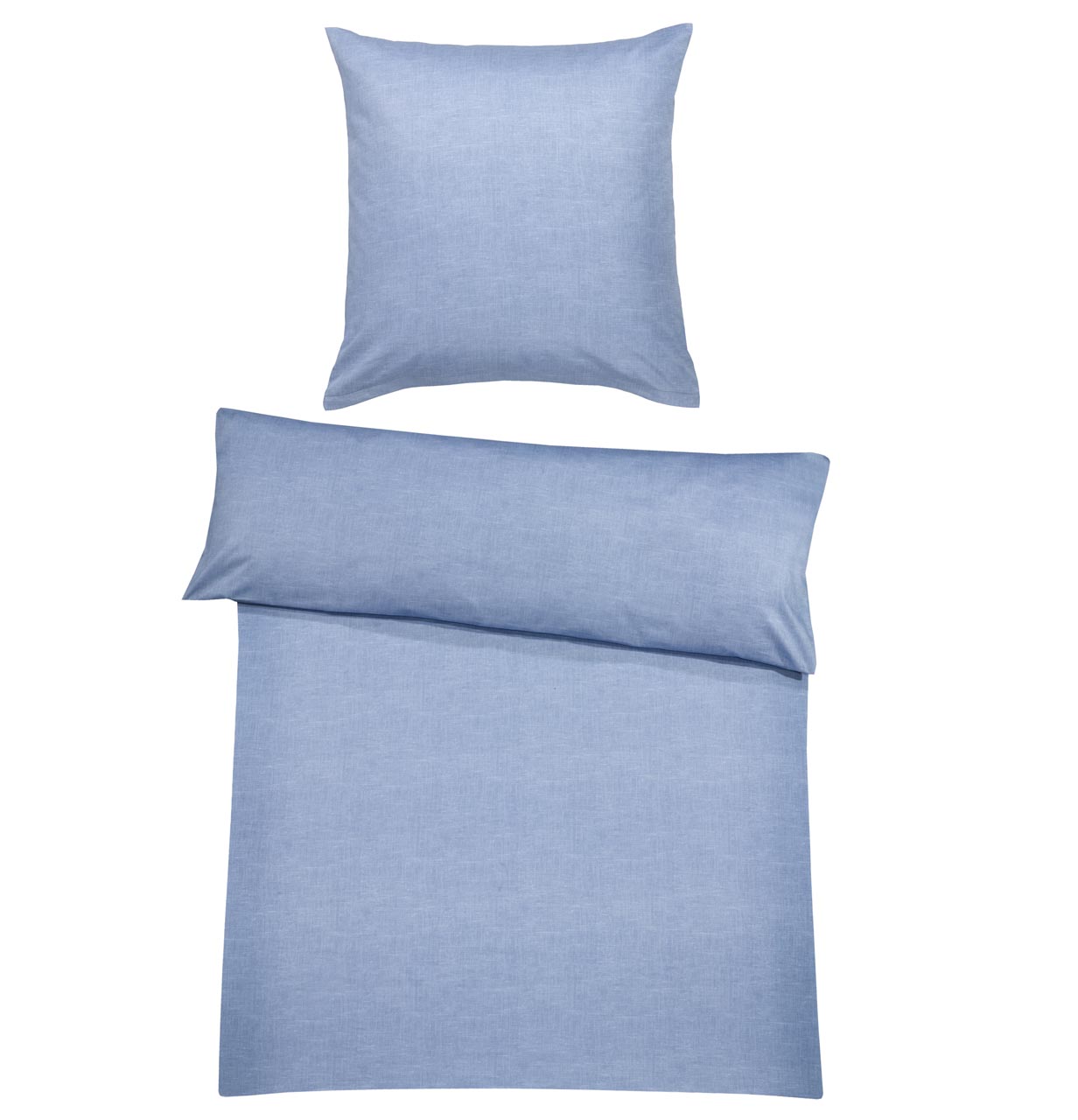 billerbeck Bettwäsche Hermine in Farbe Jeans, Kissen und Bettdecke