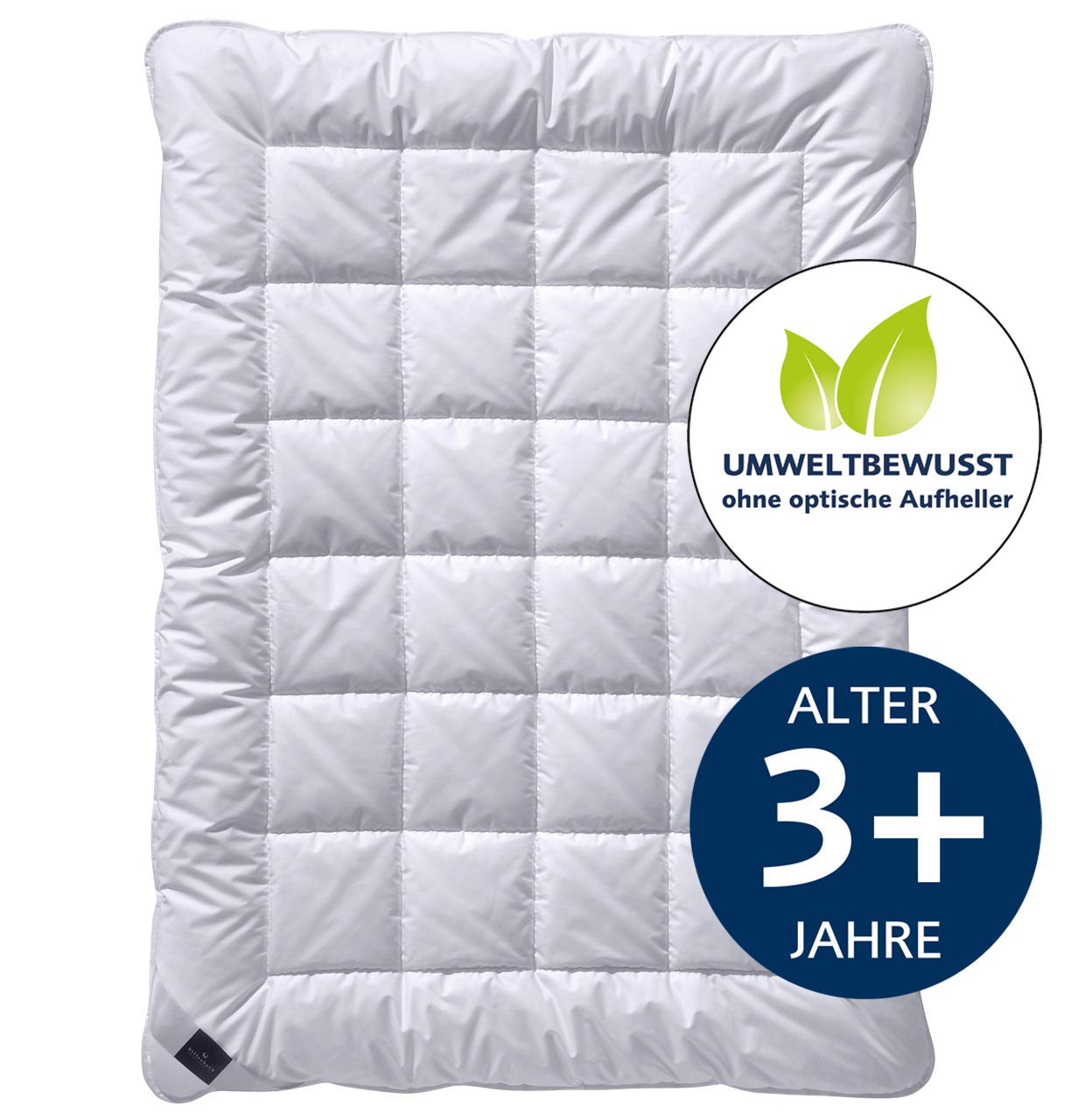 billerbeck Kinderdecke Baumwolle Cottonfresh, Bezug ohne optische Aufheller, Wärmestufe leicht, Größe 100x135 cm, Alter ab 3 Jahre