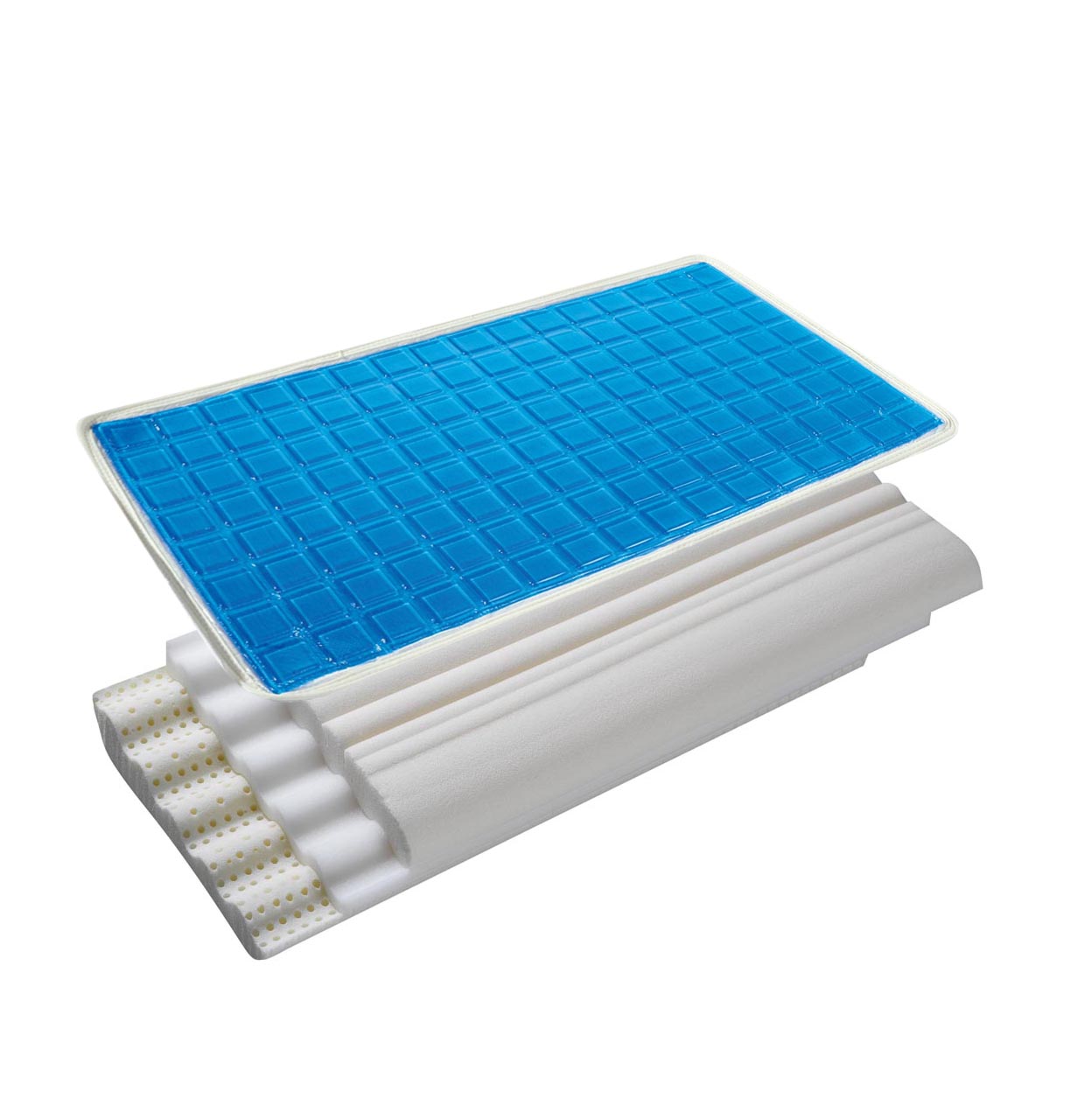 billerbeck Wellneck neck support pillow core in size 40x80 cm, 3-ply, with gel insert in the cover