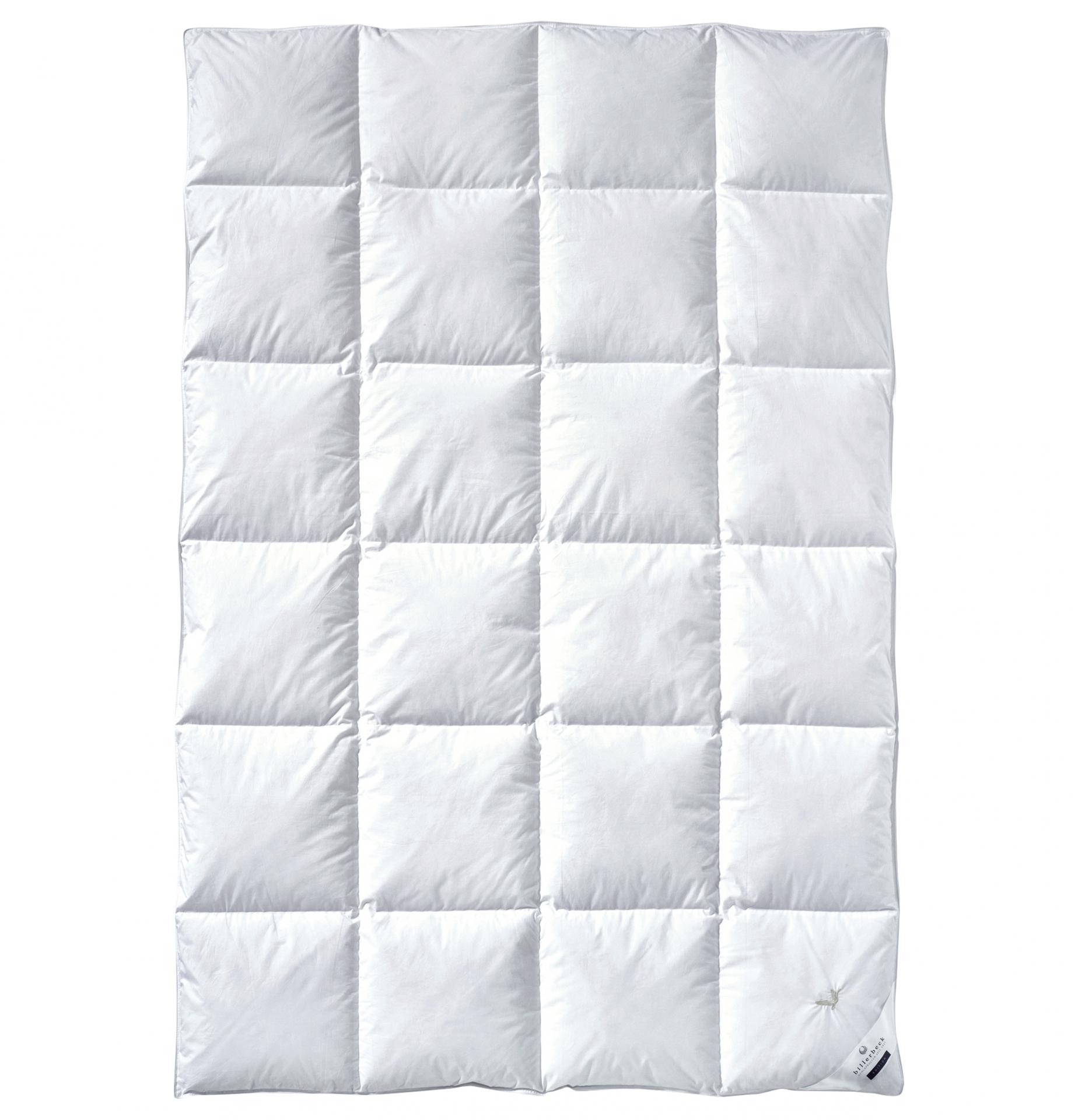 billerbeck Daunendecke Gold Edition in Größe 135x200 cm, Wärmestufe warm, gesteppte Decke in Weiß