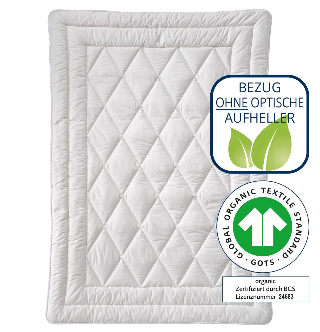 billerbeck Bettdecke Natur Cosicotton Baumwolle in Größe 135x200 cm, gesteppt