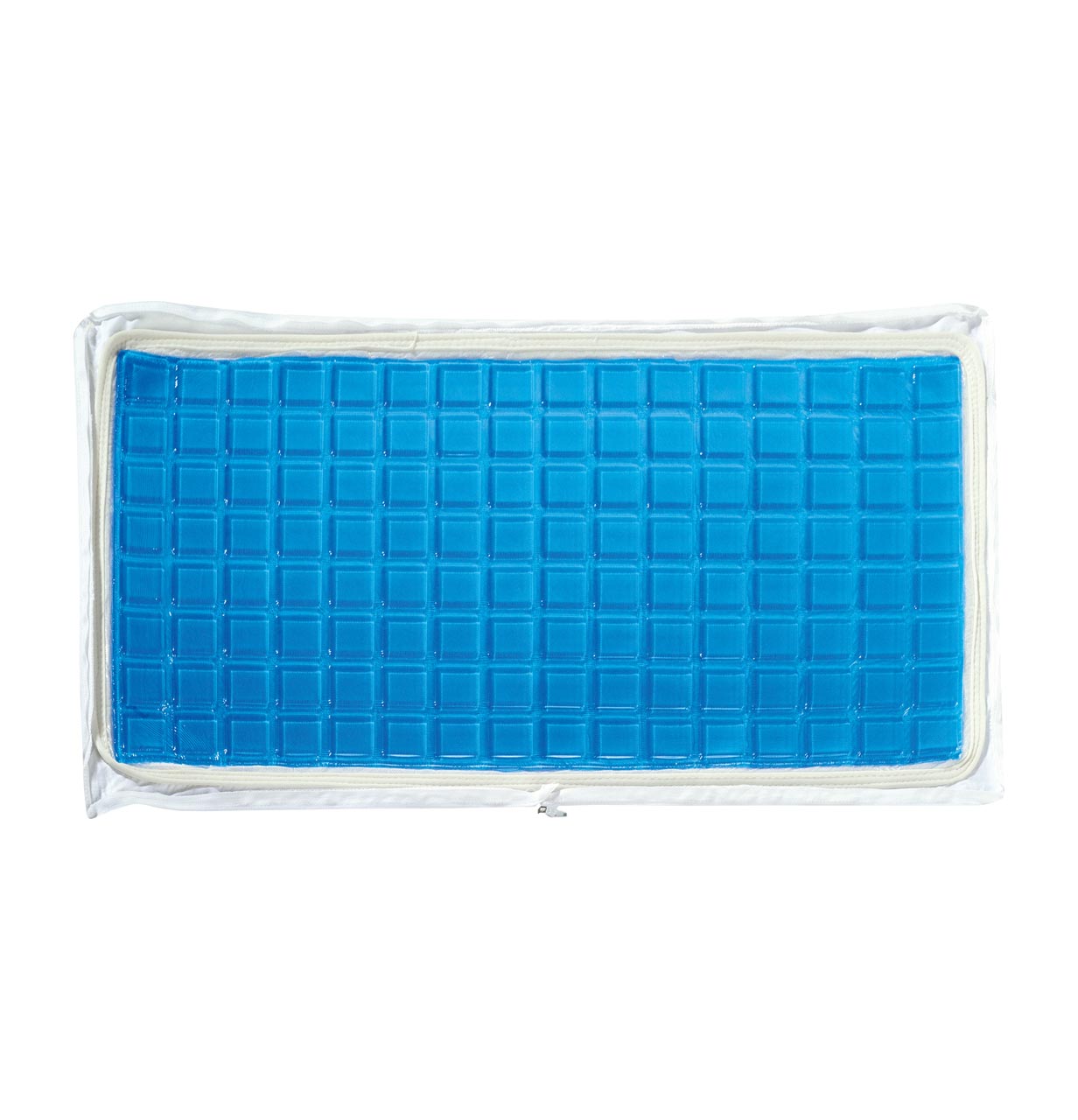 Draufsicht auf das Gel-Inlay aus Softlatex für 3-lagiges Nackenstützkissen Wellneck