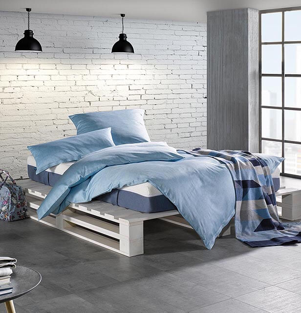 Bettwäsche HERMINE® - Jeans 135 x 200 cm / 80 x 80 cm