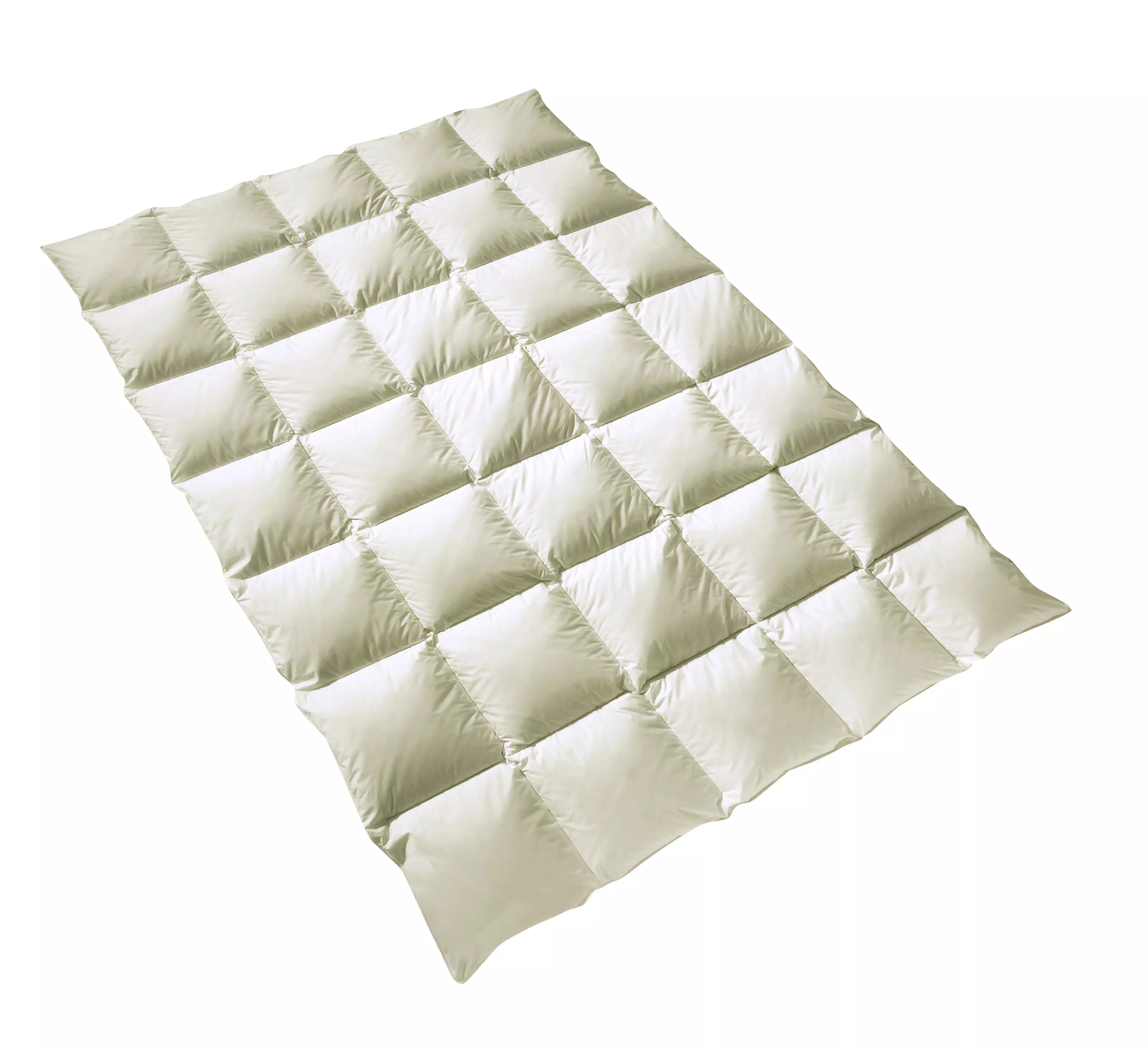 billerbeck Organic down duvet Auguste in size 135x200 cm, medium warmth level, quilted duvet in beige - horizontal view