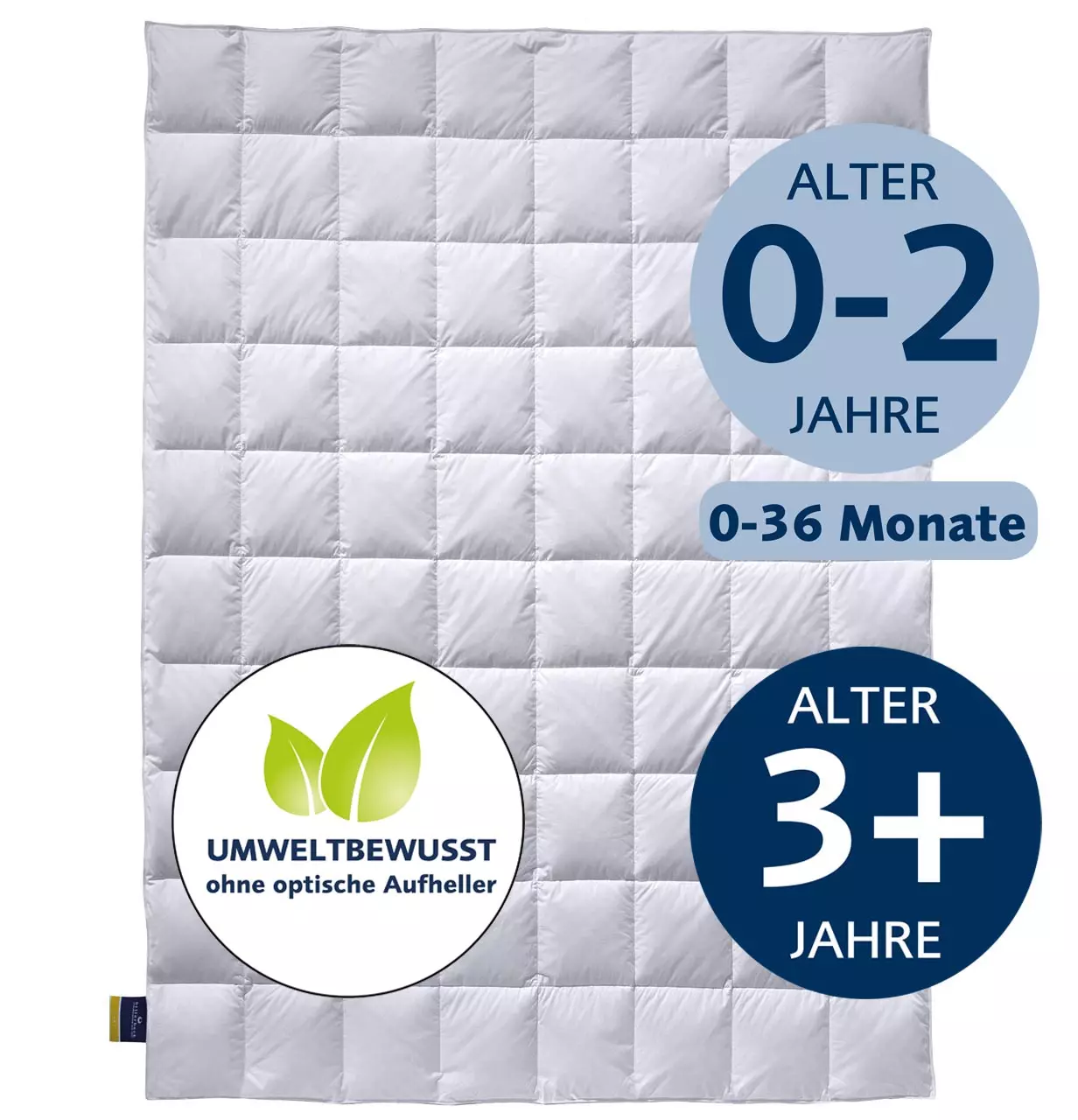 billerbeck Kinderdecke Daune Nena 100x103 cm, Wärmestufe leicht, gesteppt