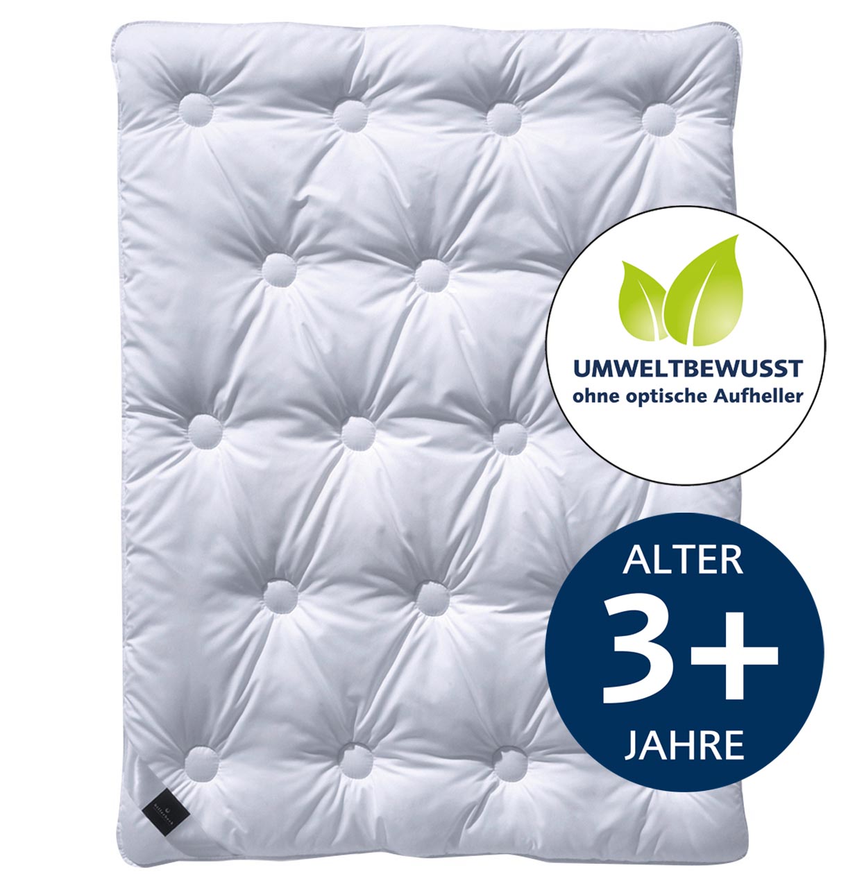 billerbeck Kinderdecke Faser Charmant in Größe 100x135 cm, Wärmelevel mittel, weiß 