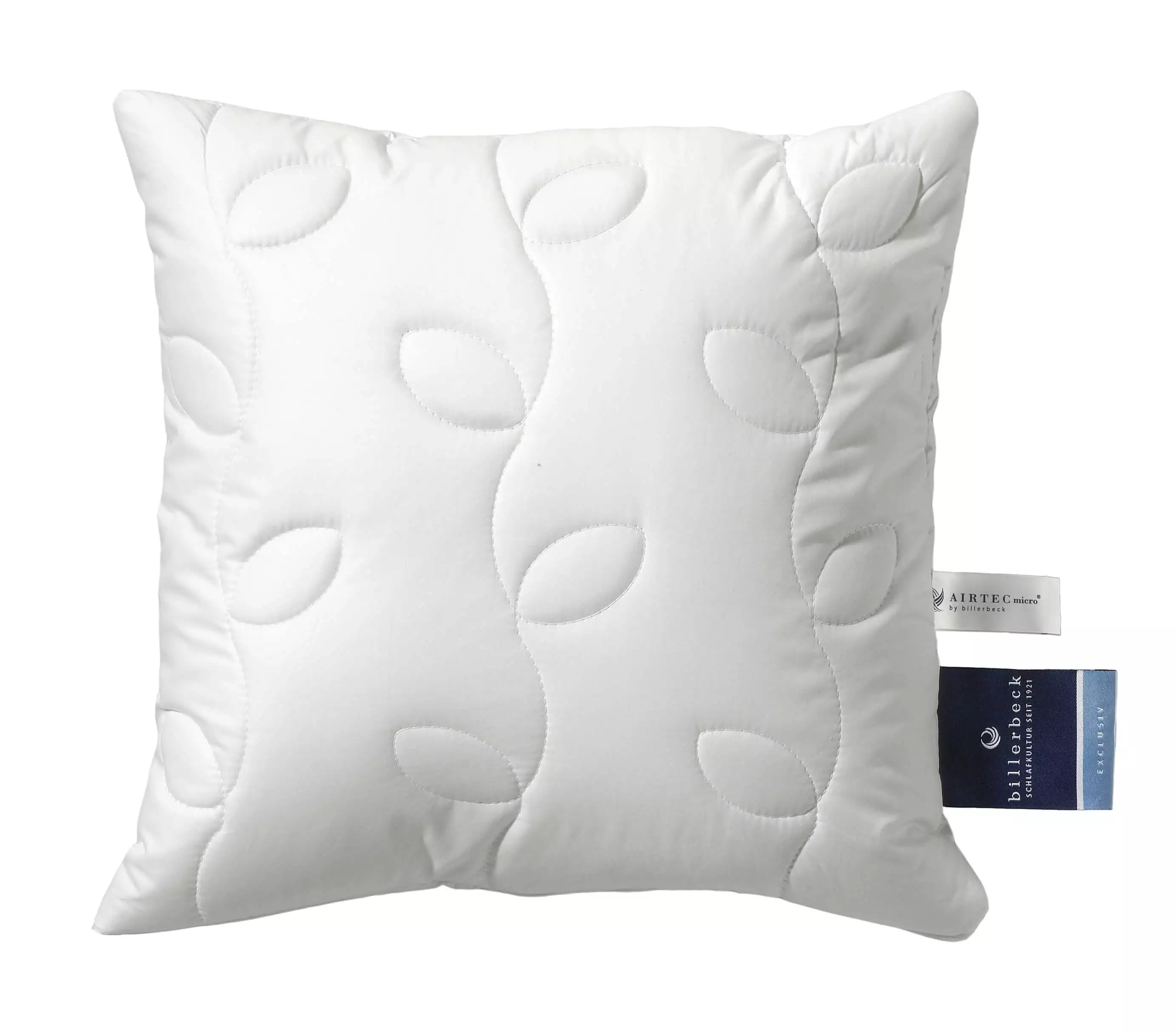 Faserkopfkissen 40x40 cm Belair von billerbeck – atmungsaktives, pflegeleichtes Kissen
