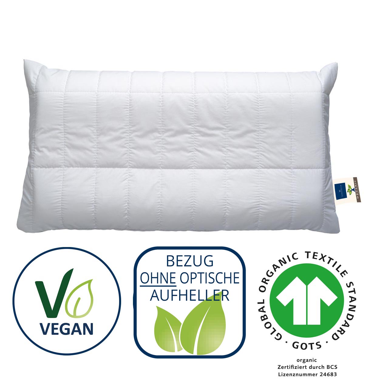 nackenstützkissen bezug cosineck nature von billerbeck – vegan, bio und gots-zertifiziert, Bezug ohne optische Aufheller
