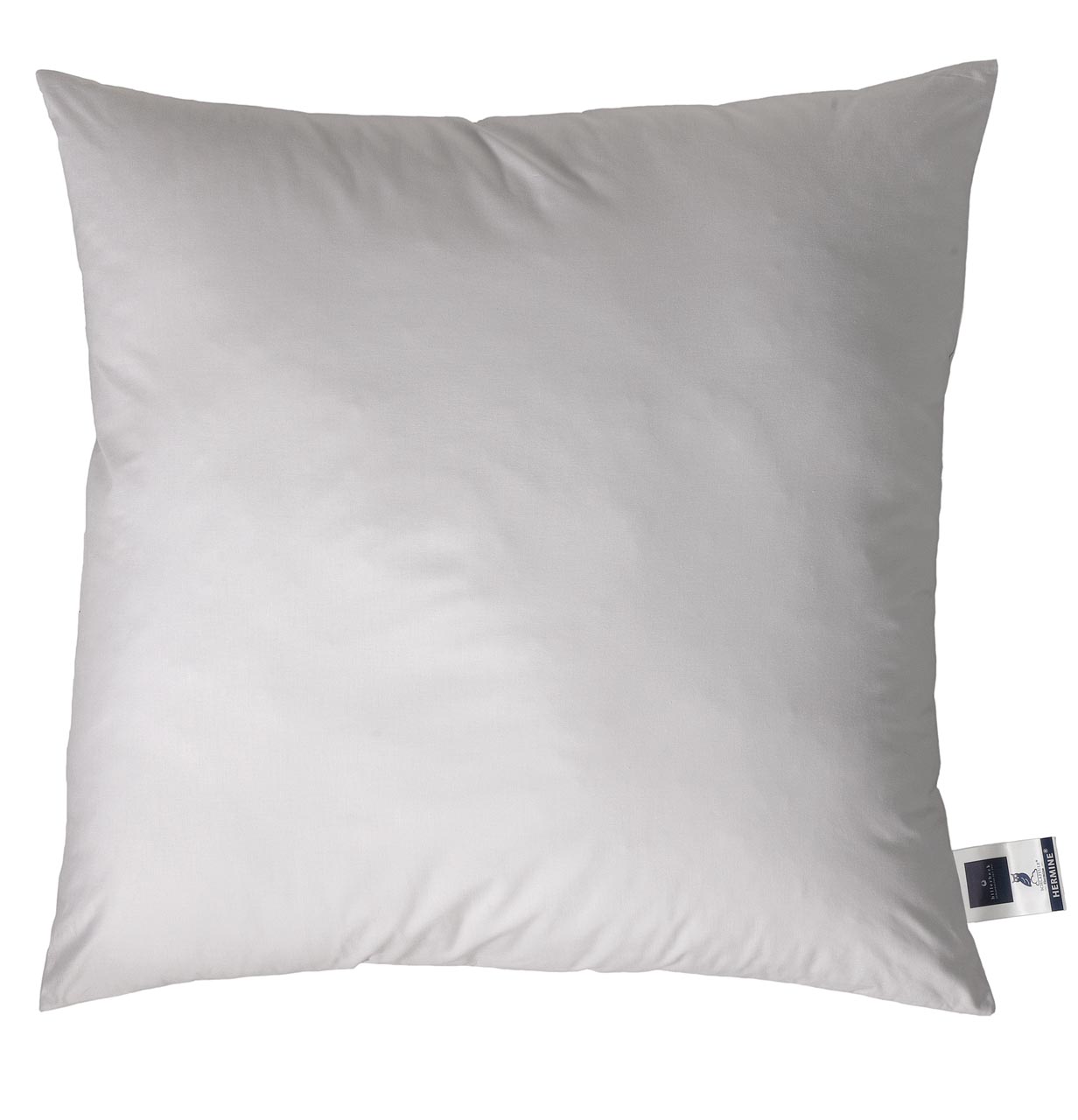 Hermine 15 down pillow by billerbeck in silver, size 80x80 cm – cosy down-filled pillow