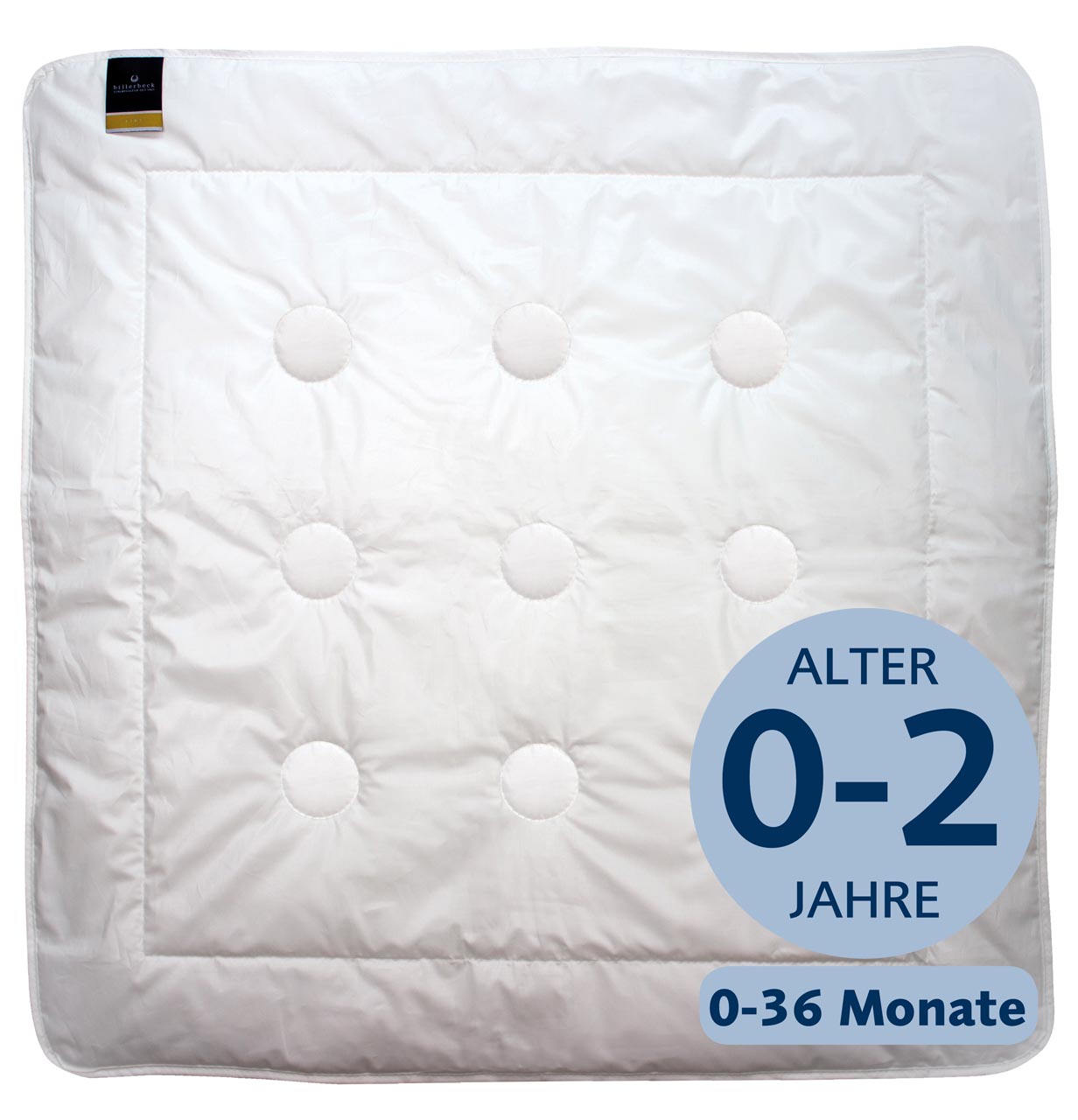 billerbeck kids duvet fibre Washplus 95 in size 80x80 cm, warmth level summer light, 0 to 2 years
