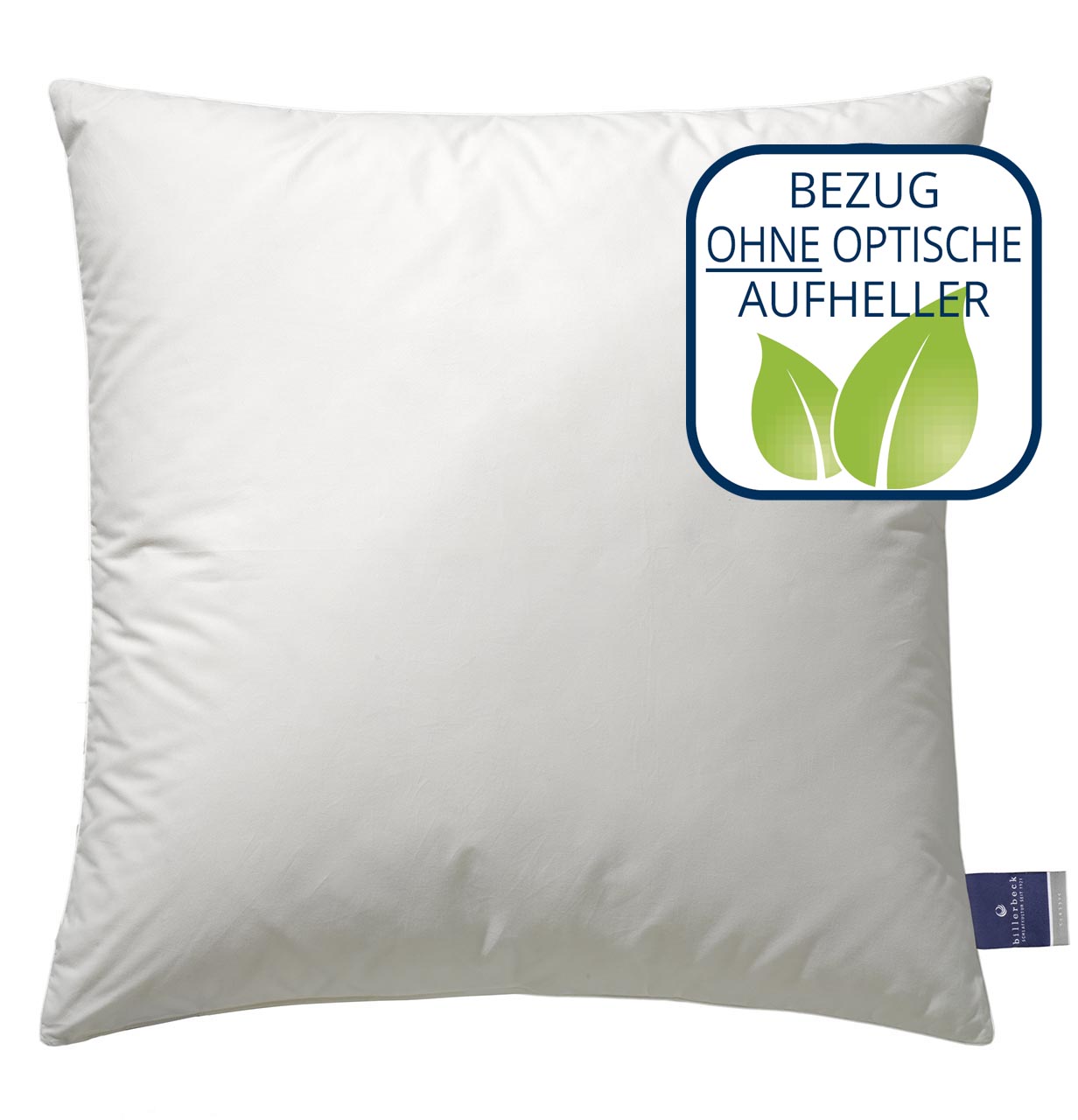 billerbeck Nena Daunenkissen 80x80 cm mit Umweltbewusst-Label – ohne optische Aufheller